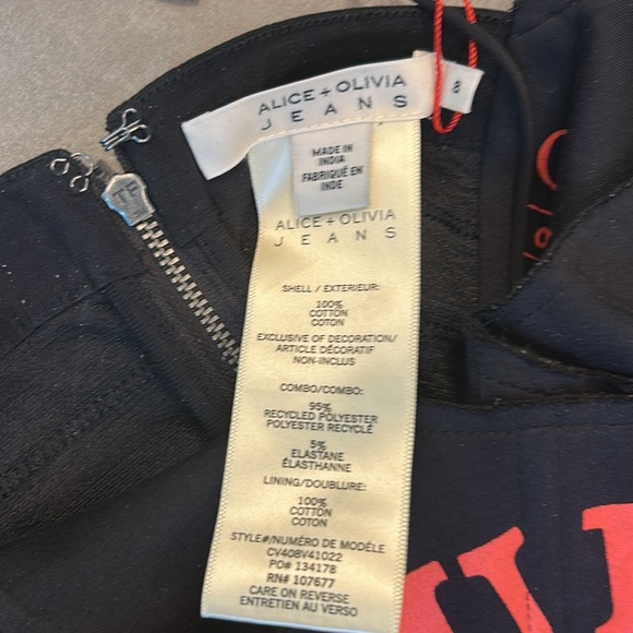 Alice+Olivia Woman’s Breslin Band Tee Corset Top - Picture 8 of 11